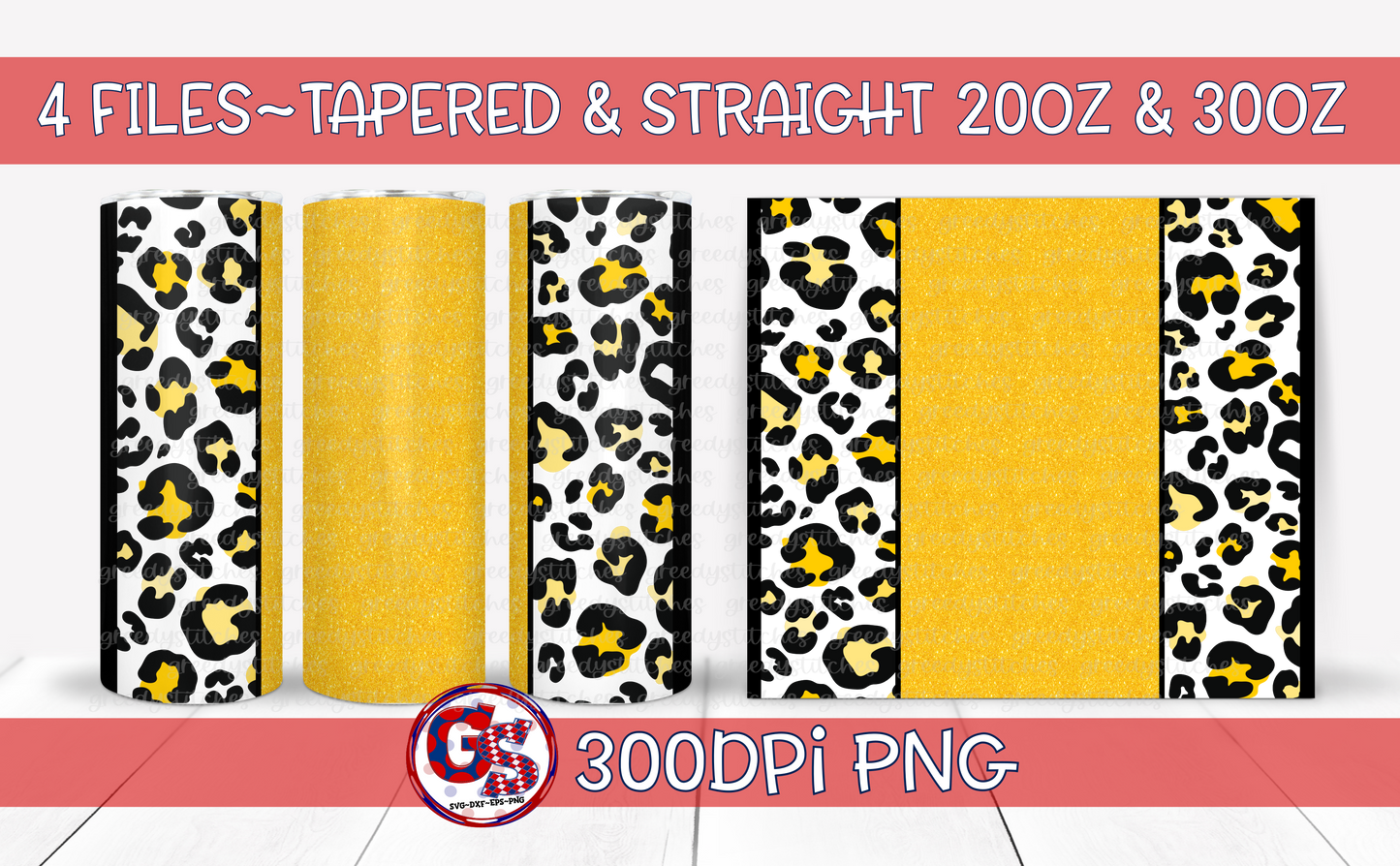 Yellow Tumbler Wraps PNG for Sublimation