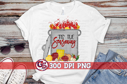 Tis The Seasoning Crawfish PNG Sublimation