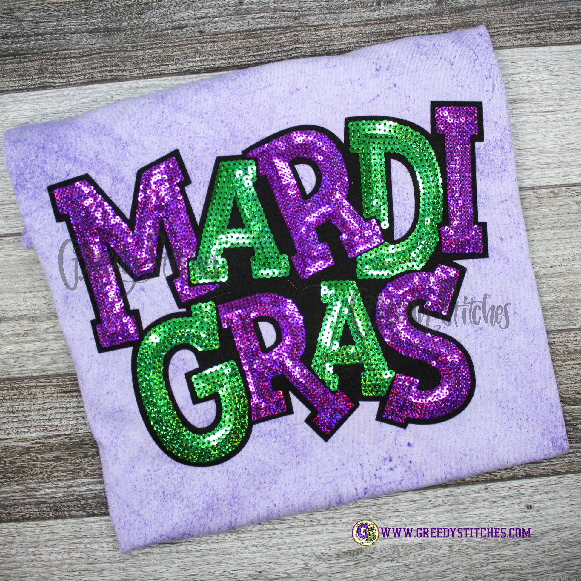 Sequin Mardi Gras Patch – Greedy Stitches