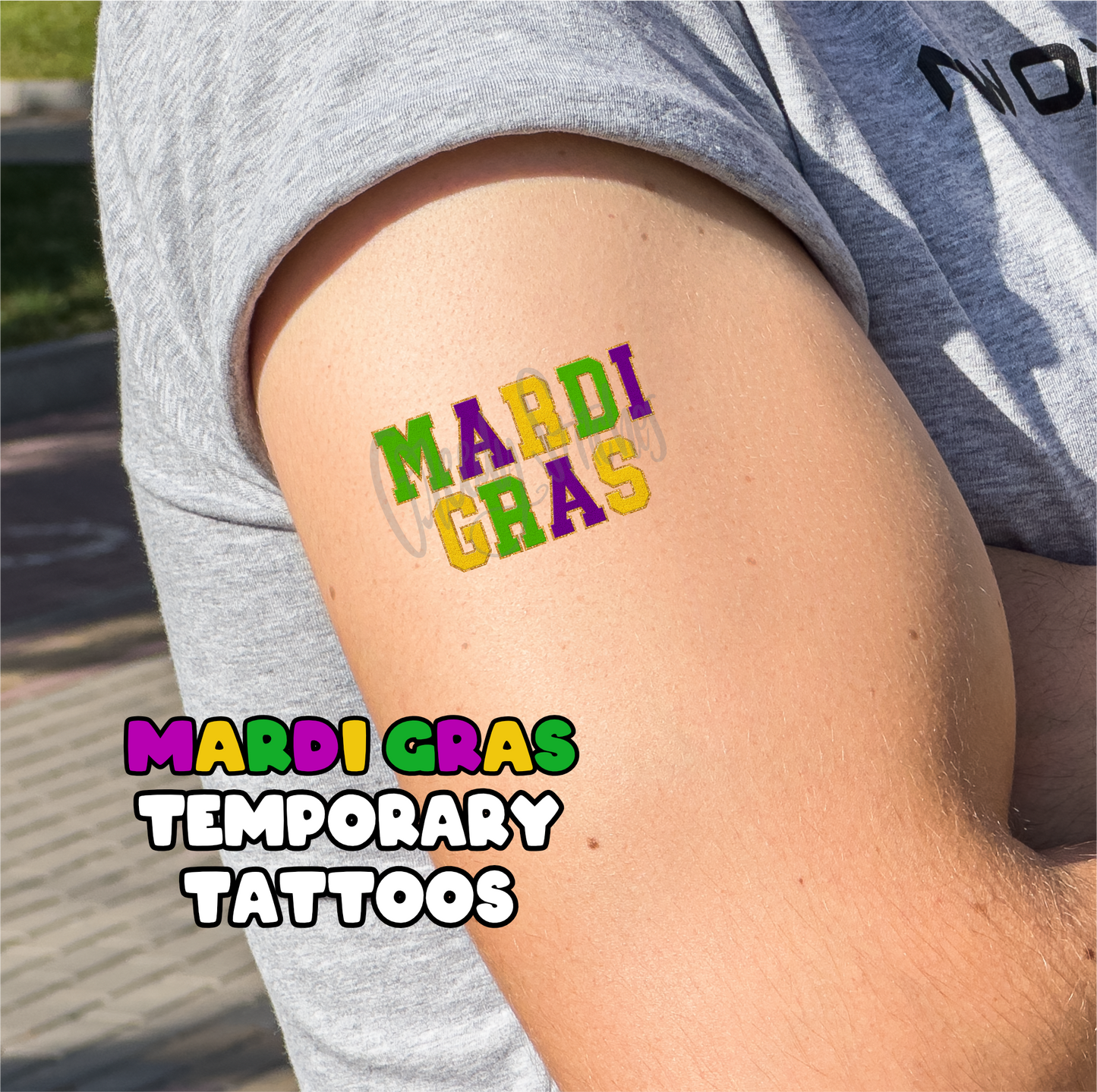 Mardi Gras Temporary Tattoos - Sheet 2