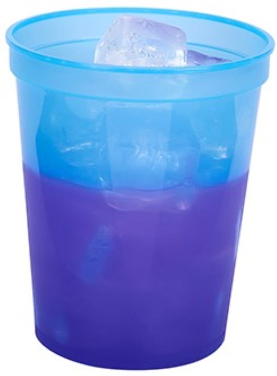 16 oz. Color Changing Plastic Stadium Cup