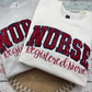 Varsity Nurse Machine Satin Stitch Applique PES DST HUS JEF EXP VP3 XXX