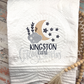 Embroidered Moon & Stars Personalized Heirloom Quilt in White