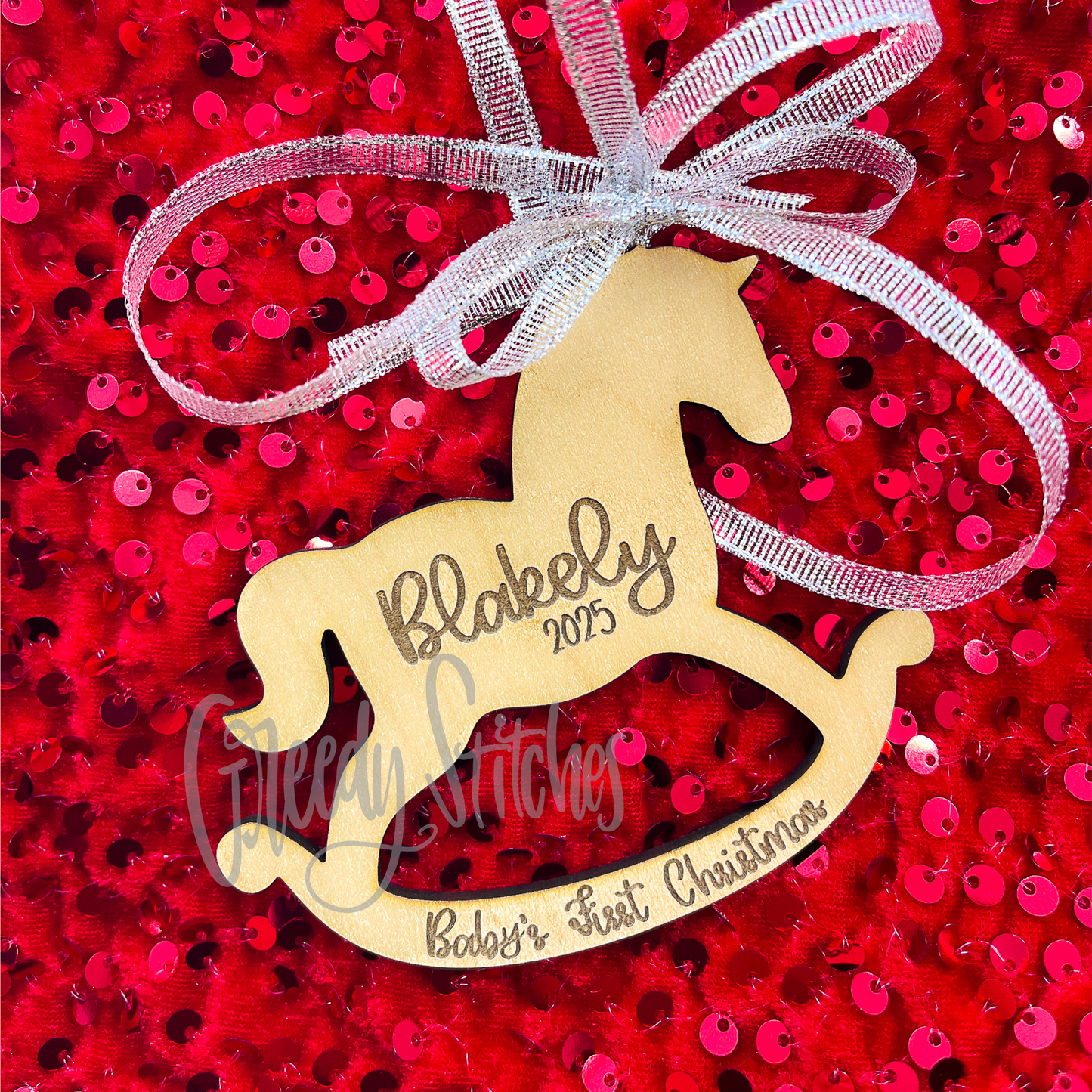 Baby's 1st Christmas Rocking Horse Ornament