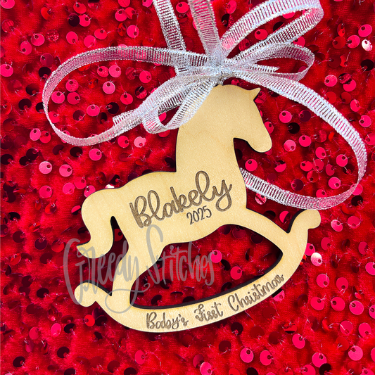 Baby's 1st Christmas Rocking Horse Ornament
