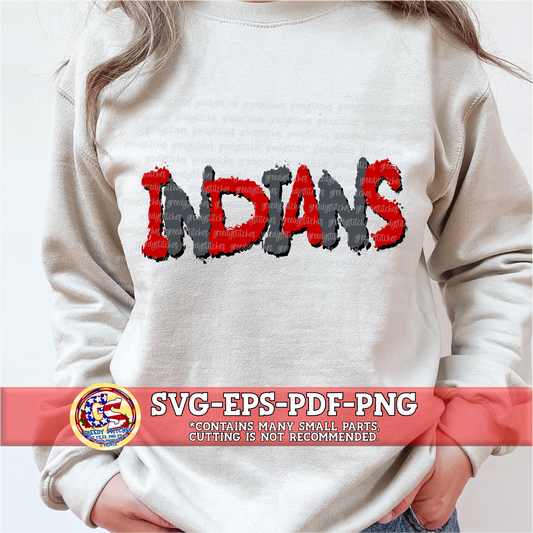 Indians Splatter PNG SVG EPS PDF