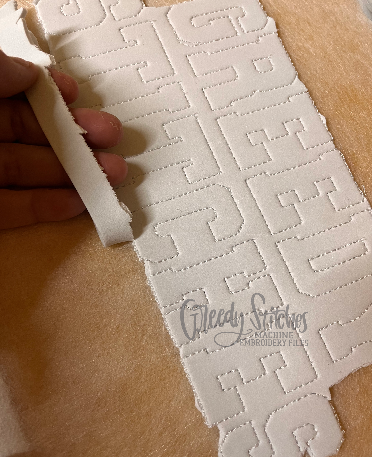 Raised Puff Varsity Alpha Set for Machine Embroidery