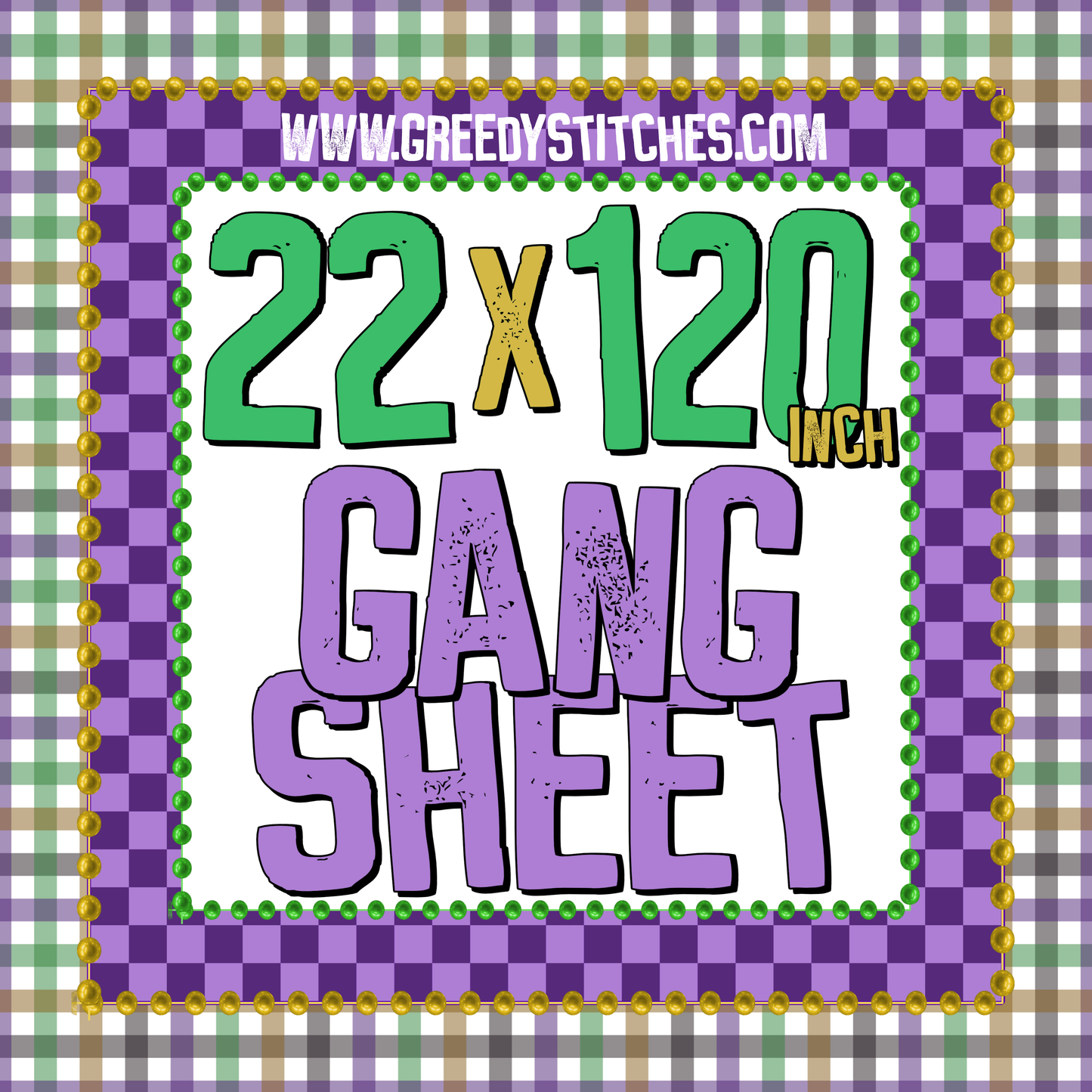 22 x 120" DTF Gang Sheet