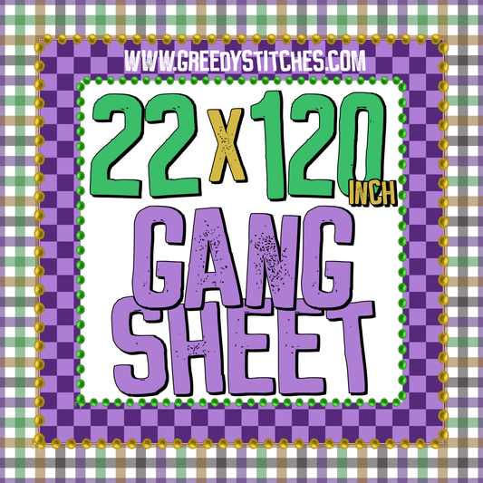 22 x 120" DTF Gang Sheet