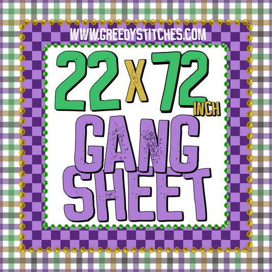 22 x 72" DTF Gang Sheet