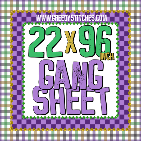 22 x 96" DTF Gang Sheet