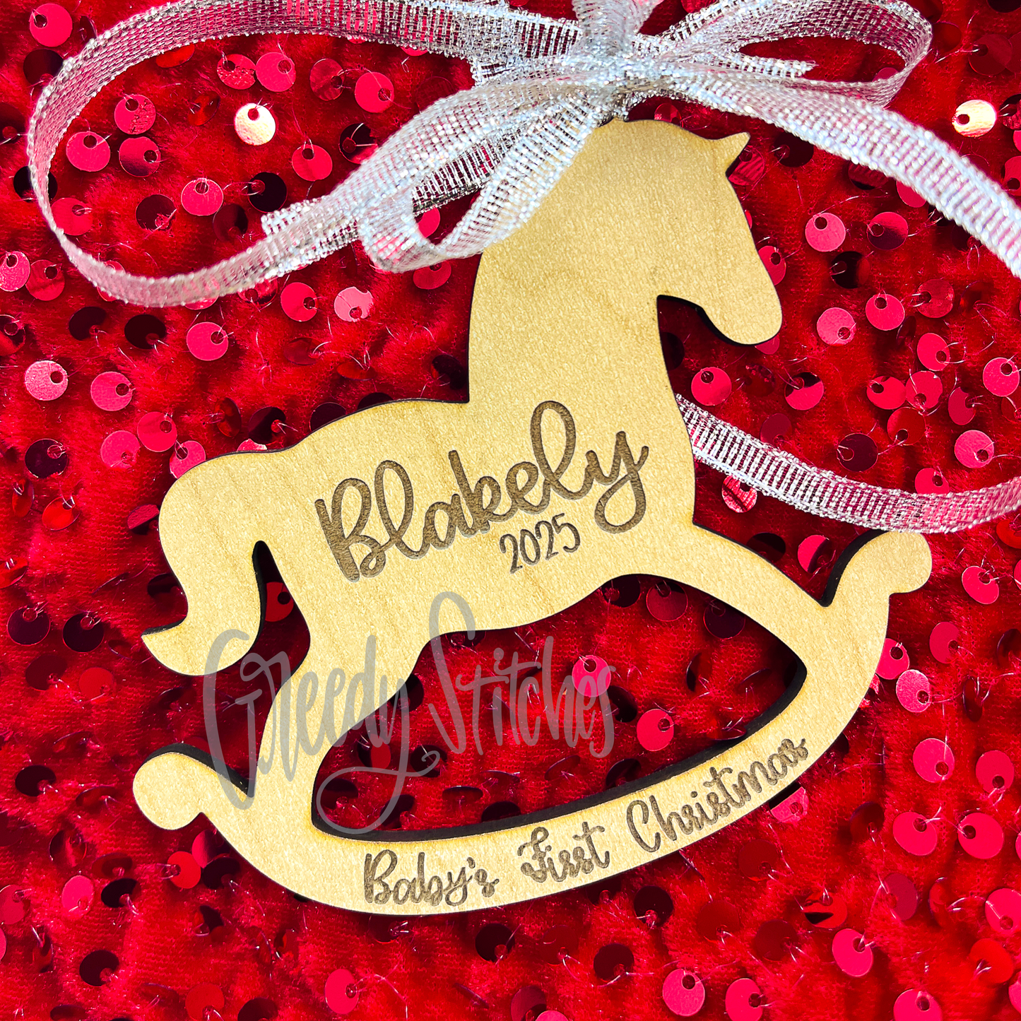 Baby's 1st Christmas Rocking Horse Ornament