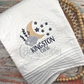 Embroidered Moon & Stars Personalized Heirloom Quilt in White