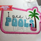 I Pee in Pools Patch - Machine Embroidery Design