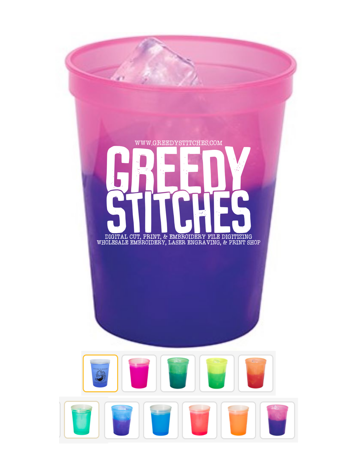 16 oz. Color Changing Plastic Stadium Cup