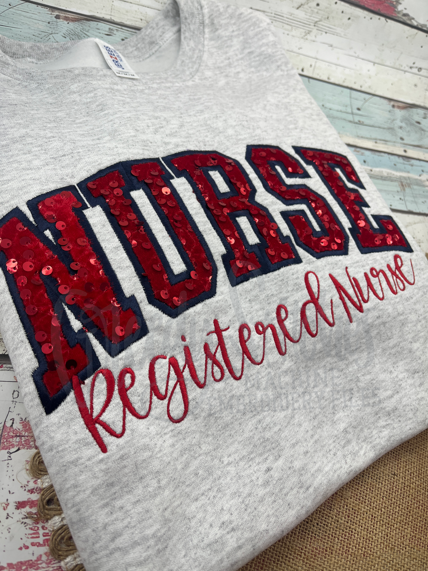 Varsity Nurse Machine Satin Stitch Applique PES DST HUS JEF EXP VP3 XXX