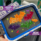 Bats Bean Stitch Applique Machine Embroidery Design