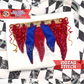 Hanging Pennants Zig Zag Applique Machine Embroidery Design