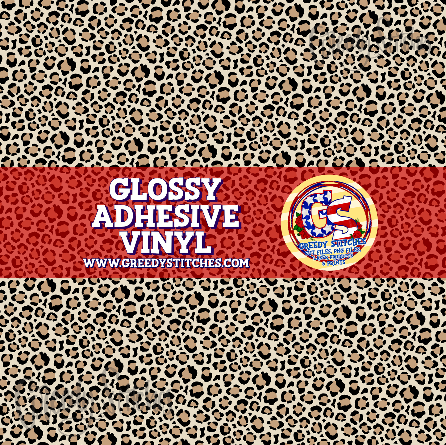 Leopard Glossy Adhesive Vinyl