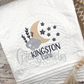 Embroidered Moon & Stars Personalized Heirloom Quilt in White