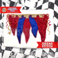 Hanging Pennants Zig Zag Applique Machine Embroidery Design
