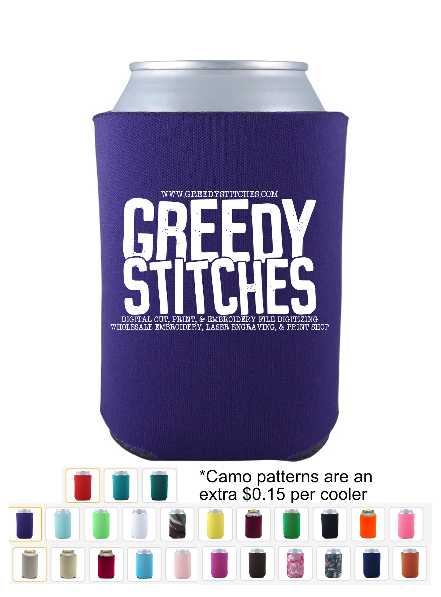 12 oz Standard Screen Printed Collapsible Can Coolers