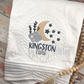 Embroidered Moon & Stars Personalized Heirloom Quilt in White