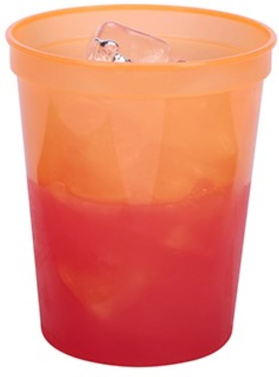 16 oz. Color Changing Plastic Stadium Cup