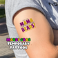 Mardi Gras Temporary Tattoos - Sheet 1