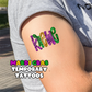 Mardi Gras Temporary Tattoos - Sheet 1