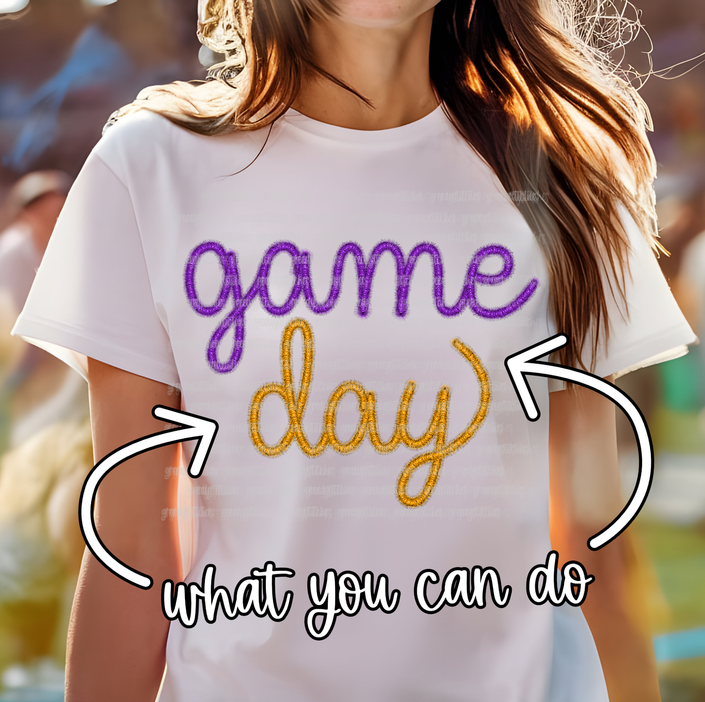 Faux Tinsel Game Day PNG Bundle