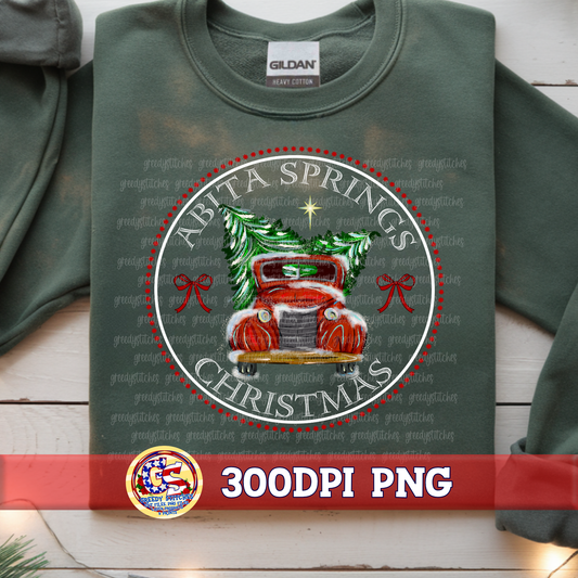 Abita Springs Christmas Truck PNG