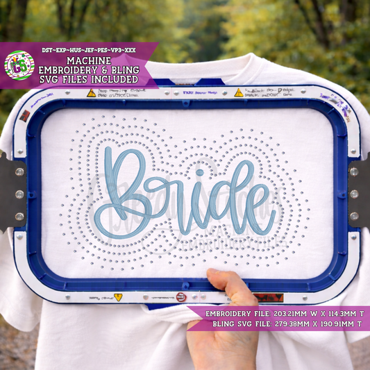 Bride Machine Embroidery & Bling SVG Design