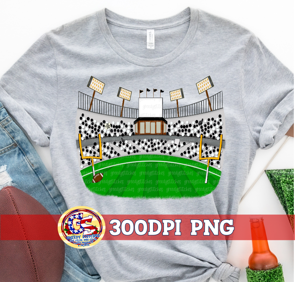 Football Stadium Fans Black PNG