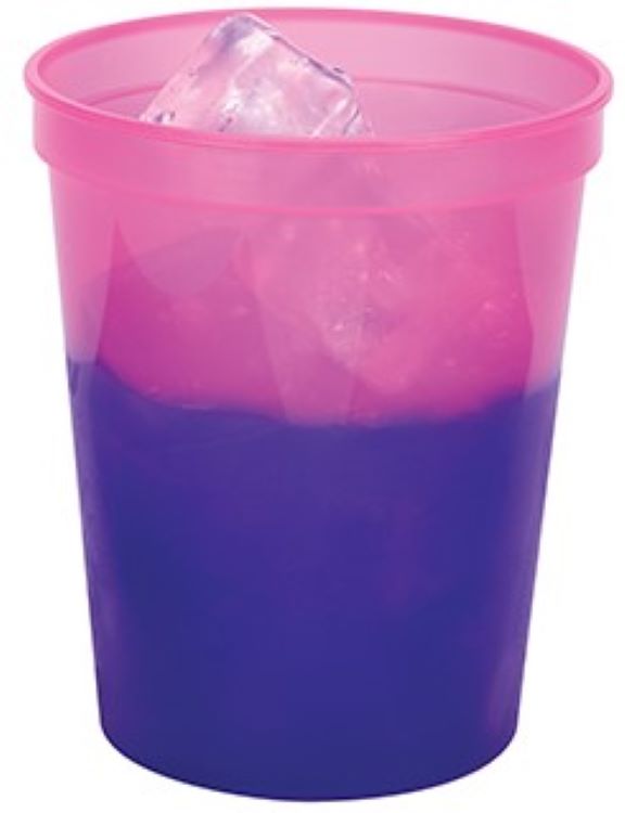 16 oz. Color Changing Plastic Stadium Cup