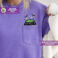 Cauldrons with Bats Applique Pocket Peeker Machine Embroidery Design