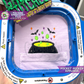 Cauldrons with Bats Applique Pocket Peeker Machine Embroidery Design