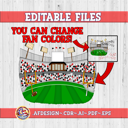 EDITABLE FANS Football Stadium Fans