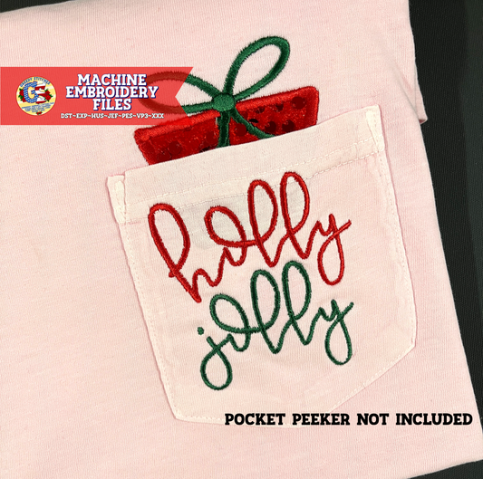 holly jolly Machine Embroidery Design