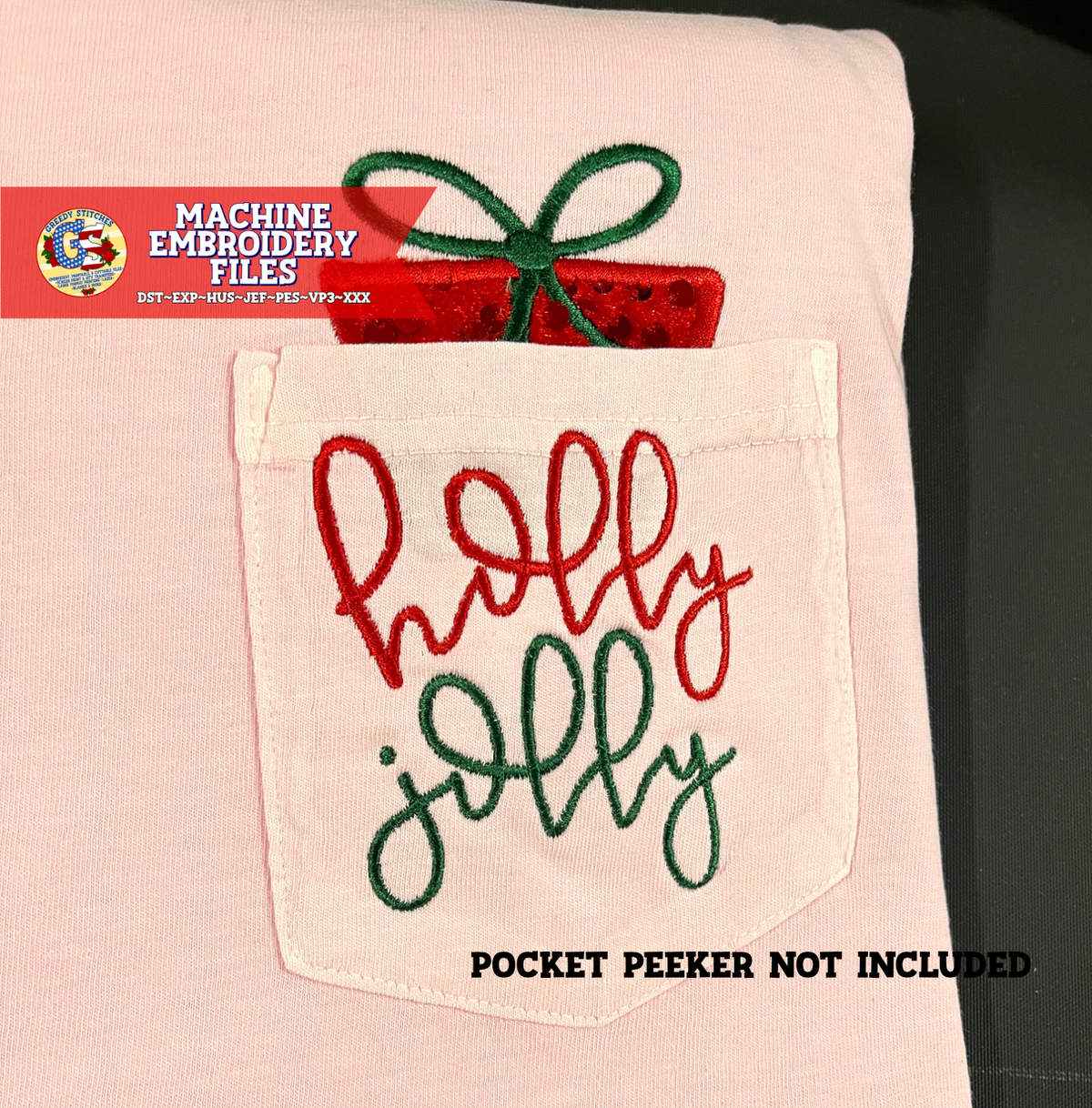 holly jolly Machine Embroidery Design