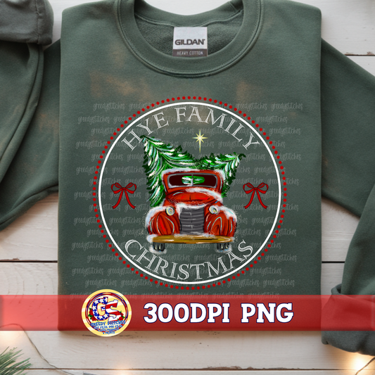 Hye Family Christmas Truck PNG