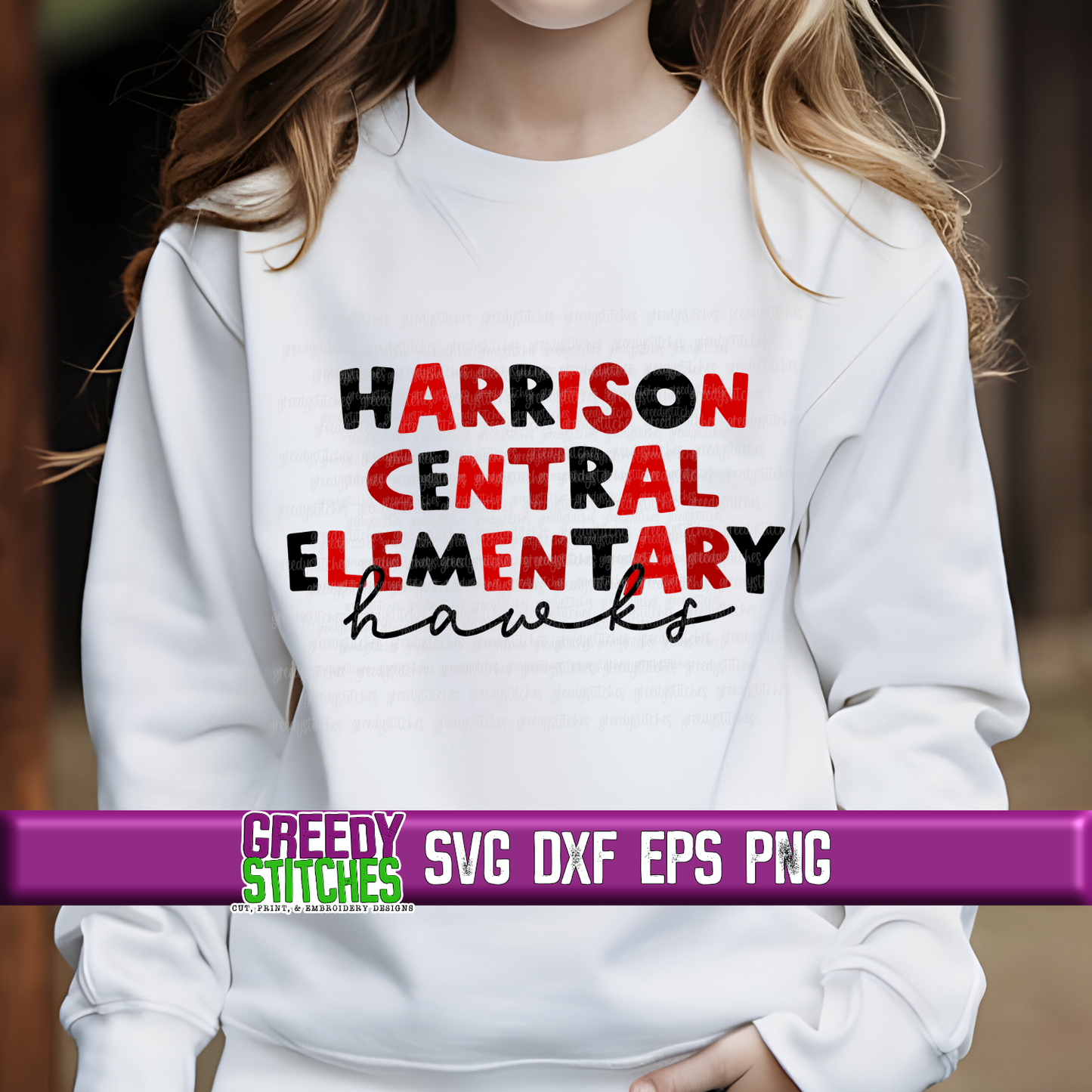 Harrison Central Elementary Hawks SVG DXF EPS PNG