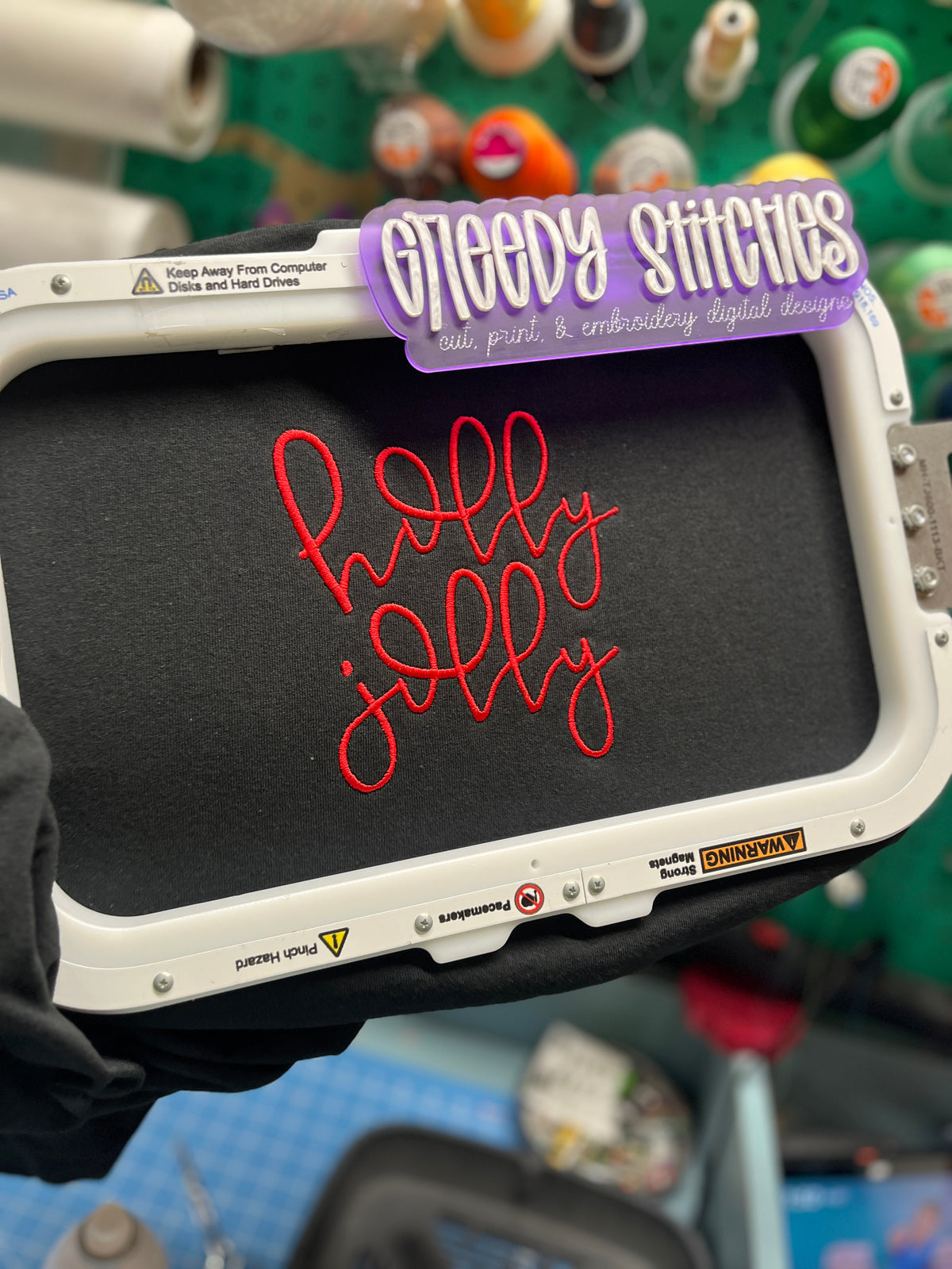holly jolly Machine Embroidery Design