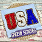 Varsity USA Double Applique Bean Stitch Machine Embroidery Design