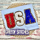 Varsity USA Double Applique Bean Stitch Machine Embroidery Design