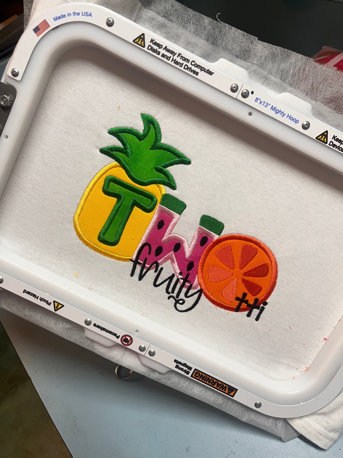 Twotti Fruity Satin Stitch Machine Embroidery Design