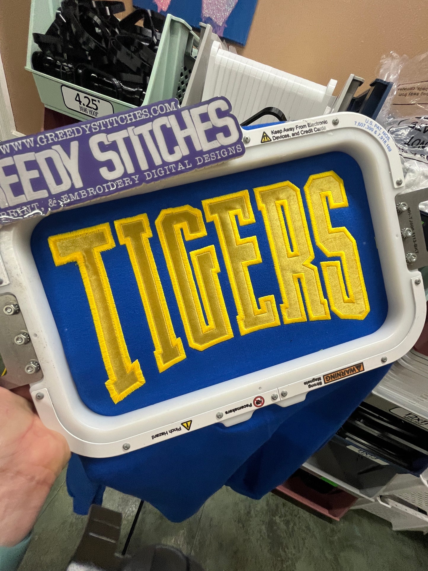 Tigers Varsity Bottom Arch Satin Stitch Applique PES DST HUS JEF EXP VP3 XXX