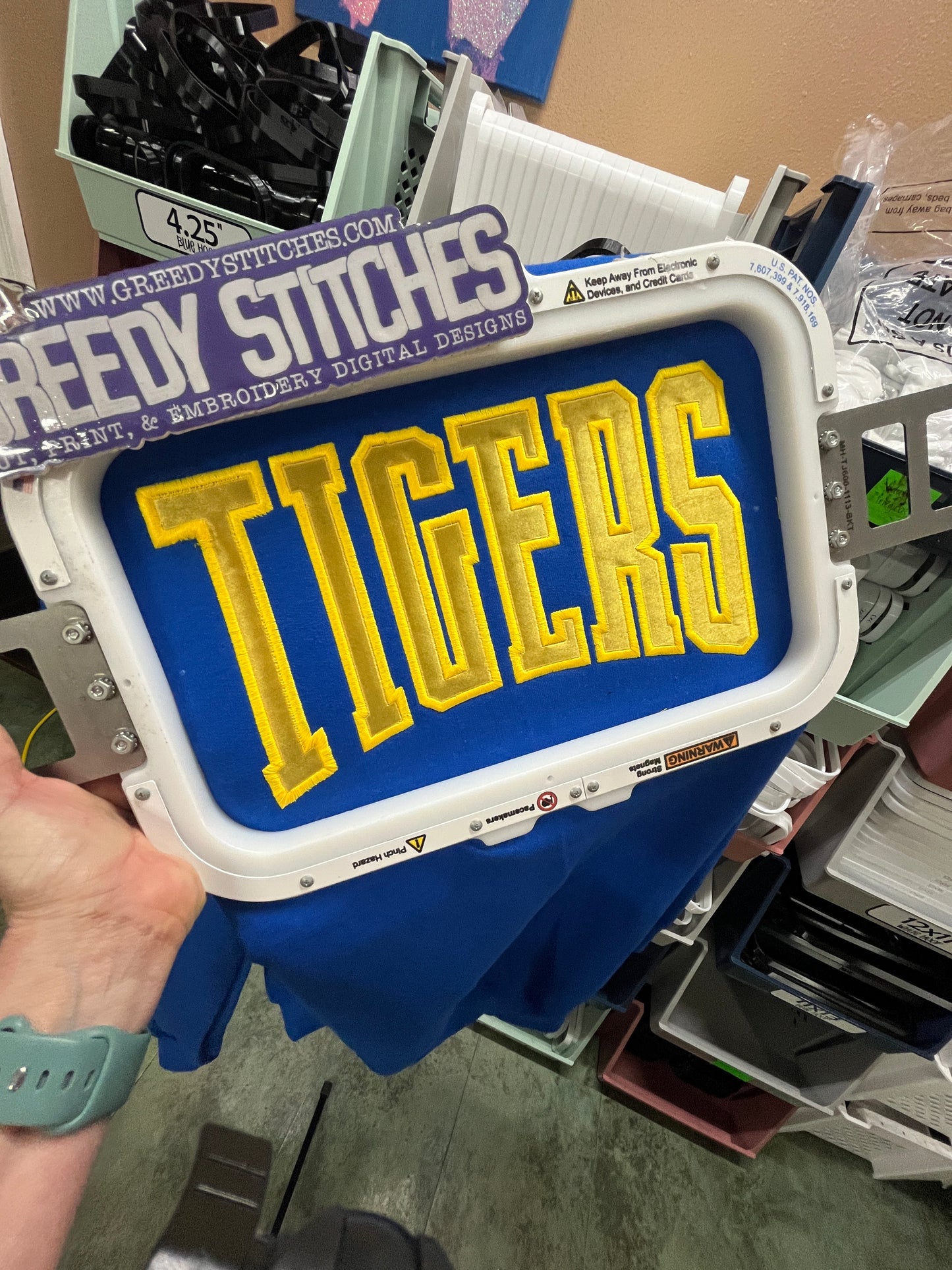Tigers Varsity Bottom Arch Satin Stitch Applique PES DST HUS JEF EXP VP3 XXX