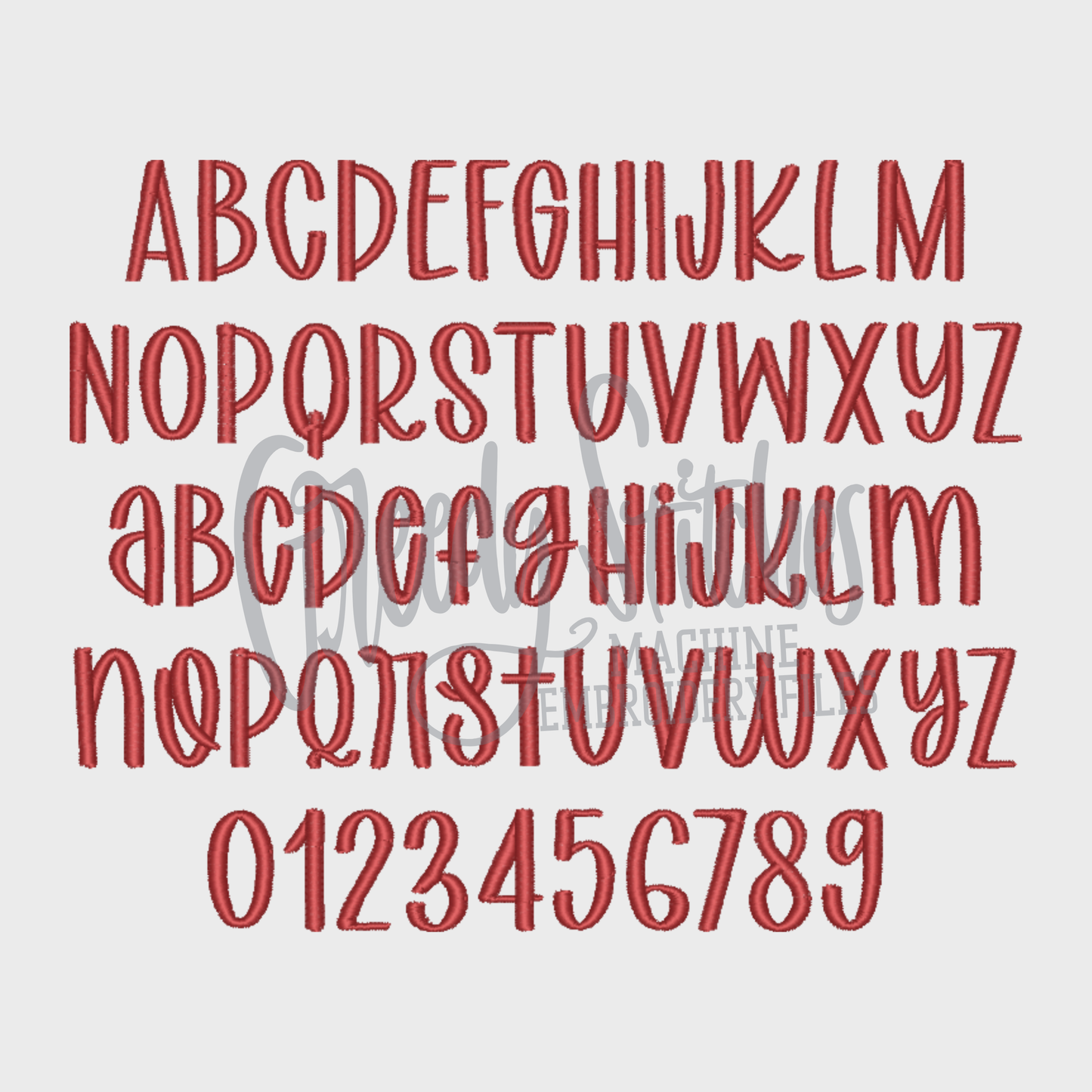 Homeskillet Machine Embroidery Font - 4 Sizes