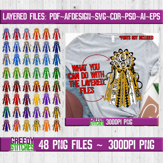 Homecoming Mum Bundle - Editable Homecoming Files